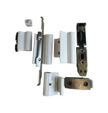 Петли оконные ALU-JET GU BKS комплект верх и низ для алюминиевых окон белая GU 9-43405 до 130 кг.