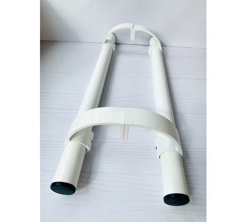 Ручка для металопластикової двері пряма труба біла 500 мм