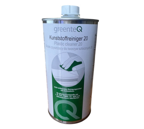 Очиститель профиля металлопластиковых ПВХ окон GreenteQ 20 для легких царапин и потертостей