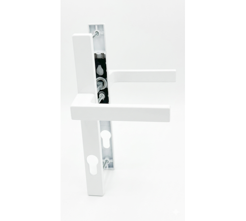 Ручка натискна для металопластикових дверей 92/25  із пружиною біла