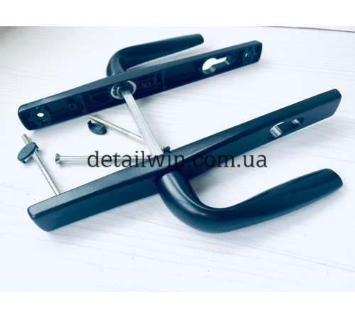 Ручка нажимная дверная 25/85 Stublina черный Ral 9005