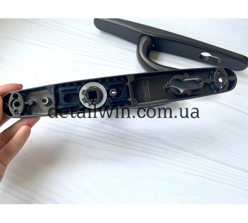 Ручка натискна дверна 36/92 Stublina коричневий Ral 8019