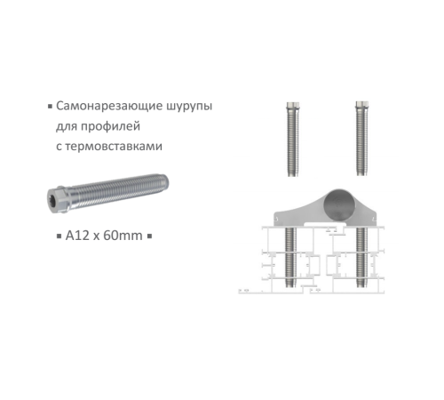 Винт для крепления петли Medos (60 мм)