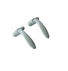 Ручка нажимная Stublina для алюминиевых дверей Ral 9006 серая 1032