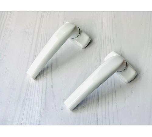 Ручка дверна натискна Merkury для алюмінієвих дверей Ral 9016 біла