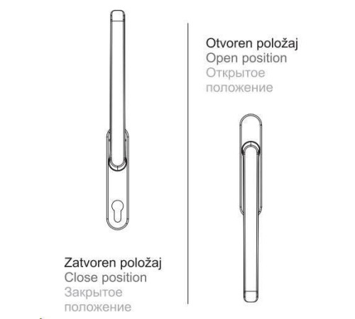 Ручка управляющая для раздвижных систем двухсторонняя (под цилиндр) 1114.20.313